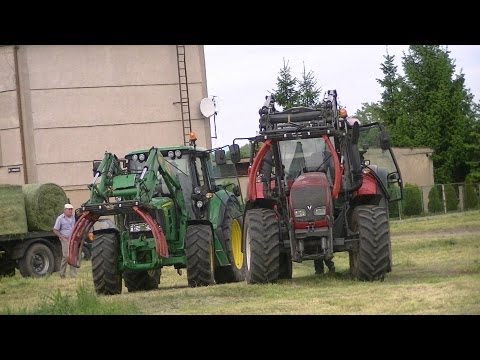 Sianokosy 2013 - JohnDeere 6430 Premium & Valtra N122 & Valtra N101 + Welger RP220 !!!HD!!!