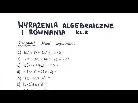 Wyrazenia Algebraiczne Klasa 1 Liceum Zadania Pdf Wyrażenia algebraiczne I równania - klasa 8 - GWO - Matematyka z plusem - sprawdzian - pdf w opisie