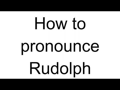 How to Pronounce Rudolph (English)
