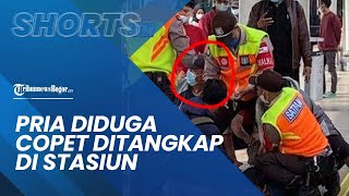 Detik-detik Penangkapan Terduga Pelaku Copet di Stasiun Kebayoran Lama, Tengkurap dan Tangan Diikat