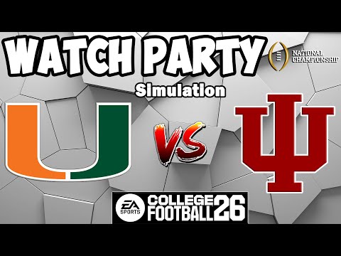 Miami Hurricanes vs Indiana Hoosiers LIVE Simulation | CFP National Championship