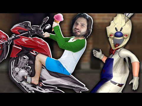 DEI GRAU NA MOTO PRA FUGIR DO SORVETEIRO MALUCO! - Ice Scream 3
