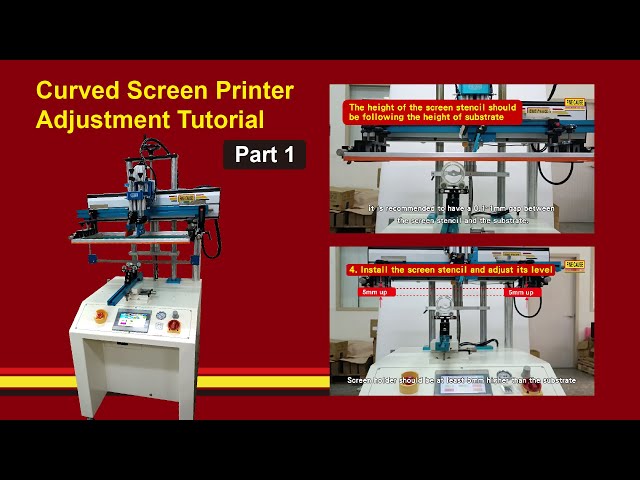 Curved screen printer tutorial video Part 1