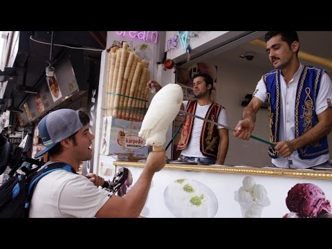 Turkish Ice Cream Tricks in Istanbul