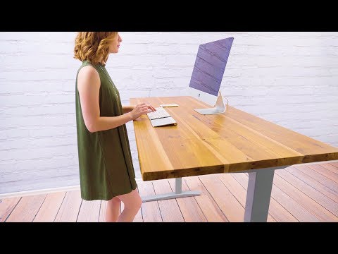 Reclaimed Teak Solid Wood Desktop from Uplift Desk