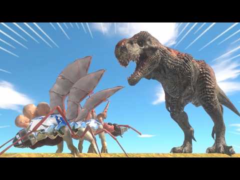 ティラノサウルスを倒す最強のアリを作ろう【 Animal Revolt Battle Simulator 】