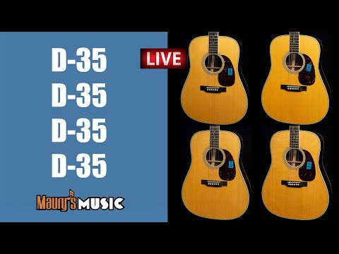Do 4 Martin D-35 guitars sound the same?  LIVESTREAM replay - with time stamps