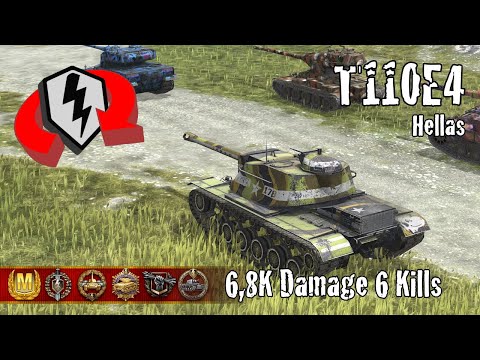 T110E4  |  6,8K Damage 6 Kills  |  WoT Blitz Replays