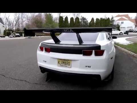 Crazy big wing on a Camaro