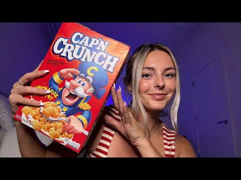 ASMR | Eating CAP’N CRUNCH | Crunchy & Satisfying Cereal Mukbang🥣 
