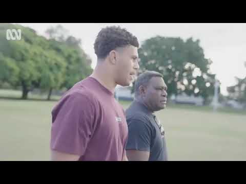 Marcus Bai with his son. Png  rugby🏉 legend#rugbyleague 