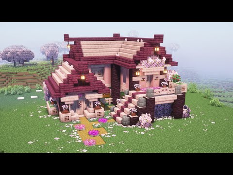 🌸 Insane Cherry Blossom House Build | Minecraft Tutorial