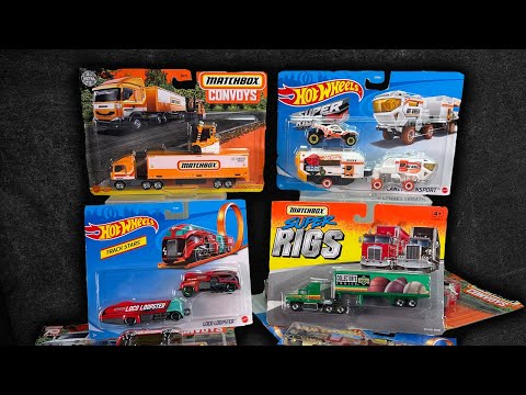 Truck Yeah! Unboxing Hot Wheels Super Rigs, Track Stars, Matchbox Convoy, & Retro Super Rigs Trucks