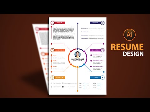 How to Creative Resume design Resume Design in Adobe Illustrator CC Vertex Graphic