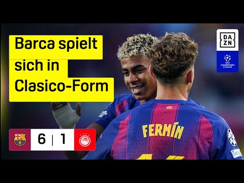 FC Barcelona - Olympiakos Piräus | UEFA Champions League | DAZN Highlights