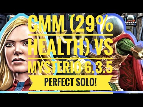 Captain Marvel Movie (29% Health) Vs Mysterio Boss (6.3.5) Flawless Solo. The forgotten champ!