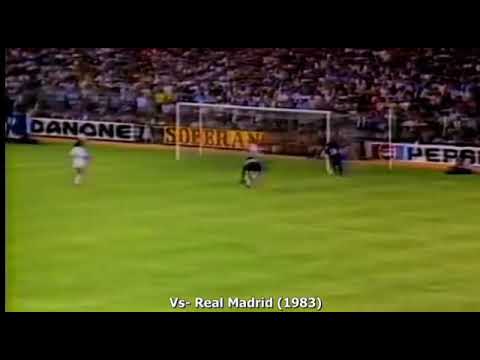 Maradona (Barcelona) - 26/06/1983 - Real Madrid 2x2 Barcelona - 1 gol