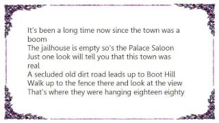 Johnny Cash - The Ballad of Boot Hill Lyrics