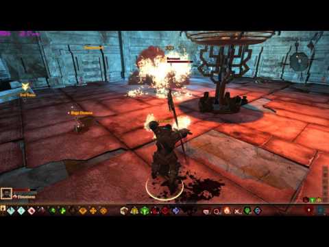 Dragon Age II - Force/Blood Mage Solo Abandoned Thaig (Nexus Golem Room)