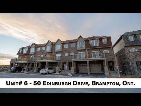 Unit # 6 - 50 Edinburgh Drive Brampton, Ont - Townhouse For Sale