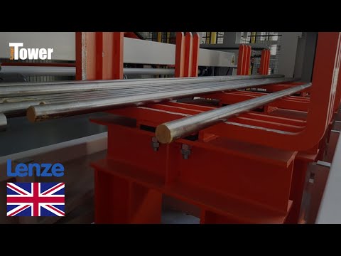 LOGITOWER: LENZE - storage of rods and rollers in the production hall