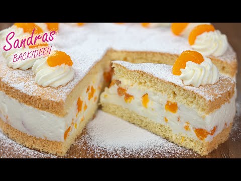 Käse-Sahne-Torte mit Mandarinen | Mandarinen-Sahnetorte