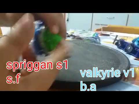 Mi primera BEYBATALLA VALKYRIE V1 B.A VS SPRIGGAN S1 S.F