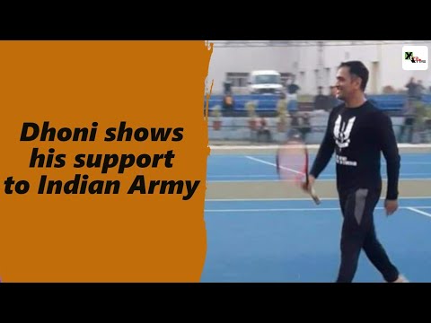 Watch: Dhoni spotted with a jersey with this symbol that sparked controversy in WC 2019
