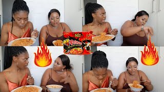🔥2x SPICY NOODLES CHALLENGE🔥ft. CNEZ *I ALMOST DIED*//SOUTH AFRICAN YOUTUBER