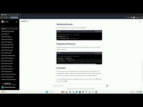 Python 2d Array W3schools