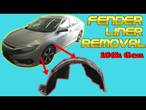 2016 2017 2018 Honda Civic Fender Liner Removal How to Remove Replace Install 10th Gen
