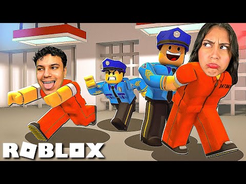 ESCAPAMOS de um POLICIAL MUITO DOIDÃO no ROBLOX!