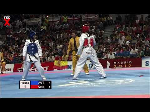 Taekwondo Worlds 2005 Female Fly Weight Semi Final - Nevena Lukic (Austria) v Ying Wang (China)