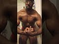 Natural Bodybuilder posing in red trunks #shorts#viral