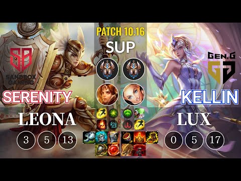 SB Serenity Leona vs GEN Kellin Lux Sup - KR Patch 10.16