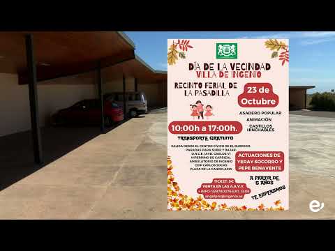 El Recinto Ferial de La Pasadilla acogerá actividades para celebrar el Día de la Vecindad