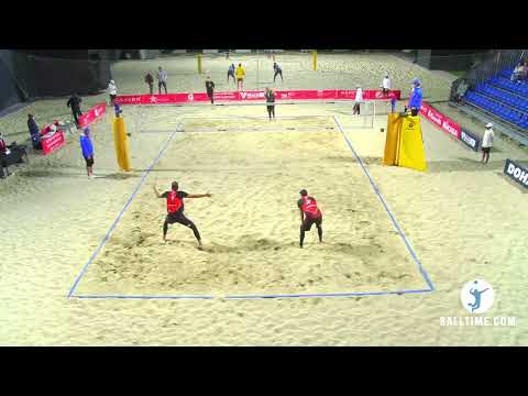 George/Andre BRA [5] Ranghieri/Carambula ITA [12] [Q] 0-2 (19-21, 14-21)