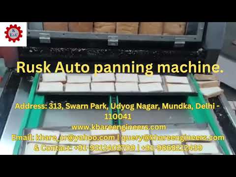 Rusk Auto panning machine by Khare Engineers and Consultants #bakerymachines