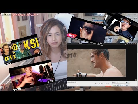 Pokimane reacts to Diss track (W2s, Logan Paul, Idubbbz , Miniminter, Vikkstar)