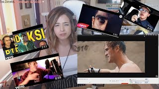 Pokimane reacts to Diss track (W2s, Logan Paul, Idubbbz , Miniminter, Vikkstar)