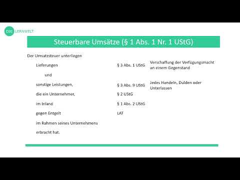 Steuerbarkeit § 1 Abs  1 Nr.  1 UStG