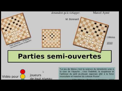 Jeu de Dames (Draugths). Parties semi-ouvertes. Partie 1 (stratégie)