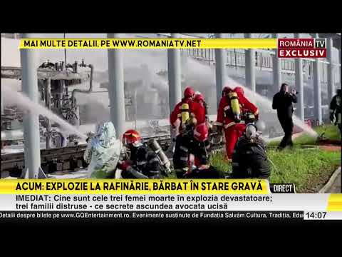 Explosion at the Lukoil refinery in Ploiesti