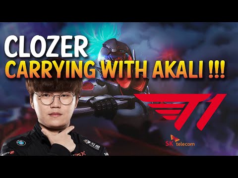T1 Clozer Carrying with AKALI vs TALON - KR LOL CHALLENGER