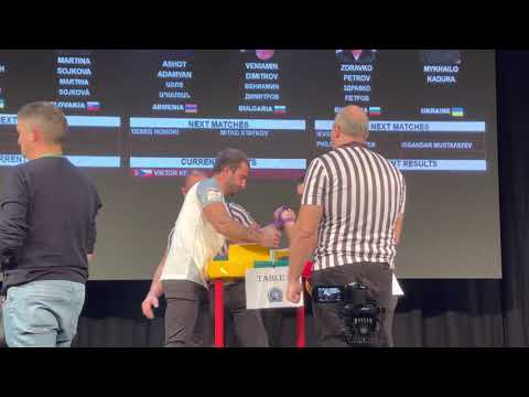 Veniamin Dimitrov BUL vs Ashot Adamyan ARM | Left Hand EuroArm 2021