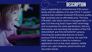 Sony FCB IX45C 18x NTSC Color Block Camera