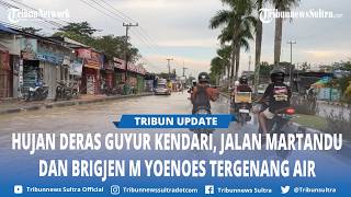 Download lagu Martandu Road in Kendari, Southeast Sulawesi Flooded After an Hour of Rain, Drivers Drive Slowly mp3
