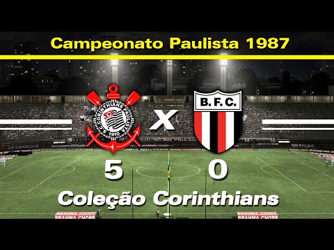 Corinthians 5 x 0 Botafogo-SP - 05 / 08 / 1987