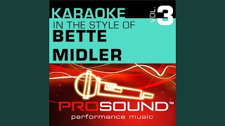 Dreamland (Karaoke Lead Vocal Demo) (In the style of Bette Midler)
