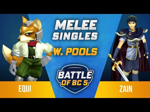Equi (Fox) vs Zain (Marth) - Melee Singles Winners Pools - Battle of BC 5